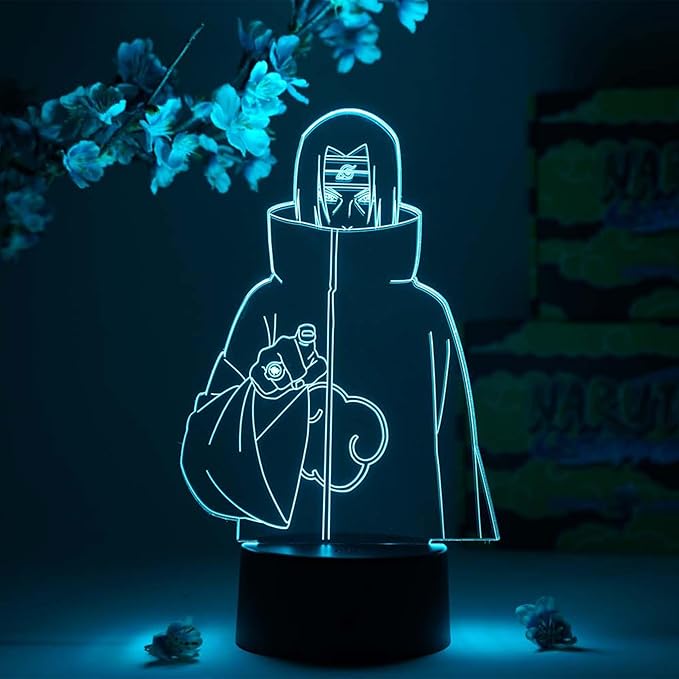 Otaku Lamps Itachi Genjutsu Naruto – Anime Night Light, 16 Color RGB LED – Gift for Otaku