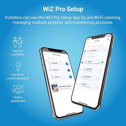 HALO 5/6 in Smart Wi-Fi Recessed LED Lights 4-Pack, Dual Zone, Dimmable, Full Color, SpaceSense Motion Detection Retrofit Can Lights Connected by WiZ Pro - RLWZDZT56-4PK