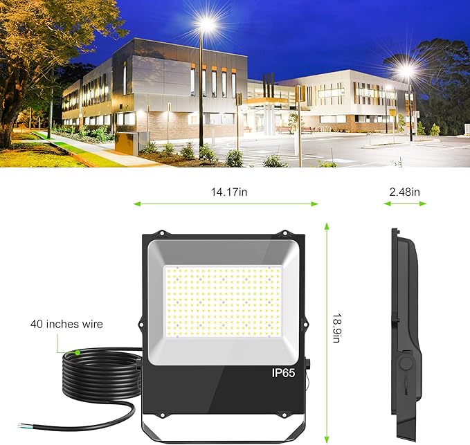 240W LED Stadium Light Flood Light LED Tennis Court Lights ETL Listed 33600LM 5000K IP65 Waterproof Basketball Court Lights Outdoor AC 100-277V