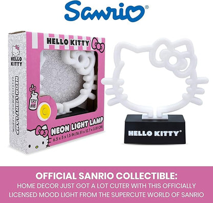 Silver Buffalo Sanrio Hello Kitty Neon LED Lamp Room Decor Mood Light, Battery Powered (Requires 2 AA Batteries - Not Included)