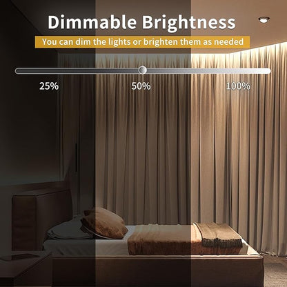 100FT COB LED Strip Lights DC 24V Dimmable 3000K Warm White Flexible LED Tape Light for Bedroom, with Remote and app Control LED Tape Lights,for DIY Home Decoration