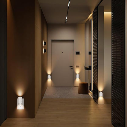 4 Pack Mini Dimmable LED Night Light, Plug-in Wall Light with Dusk to Dawn Auto On/Off, 180° Rotating Head, 3000K Soft White, 0-200 LM for Nursery, Hallway, Bathroom,Bedroom
