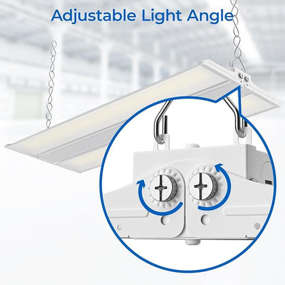 CINOTON 3FT 300W/250W/200W LED Linear High Bay Light, 100-277V Linear Shop Light Commercial, 5000K High Bay LED Shop Lights for Warehouse, Garage Factory, UL Listed 4 Pack