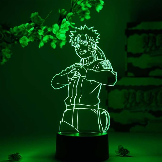 Otaku Lamps Naruto Uzumaki Naruto – Anime Night Light, 16 Color RGB LED – Gift for Otaku