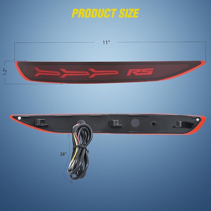 Nilight Rear Bumper Tail Light Compatible with 2017 2018 2019 2020 2021 2022 Chevy Equinox Red Lens LED Reflector Rear Bumper Lamps Brake Turn Signal Sequential Flashing Driving Taillights Replacement