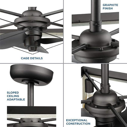 Briarwood Collection 22-Inch 3-Blade AC Motor Farmhouse Ceiling Fan Graphite