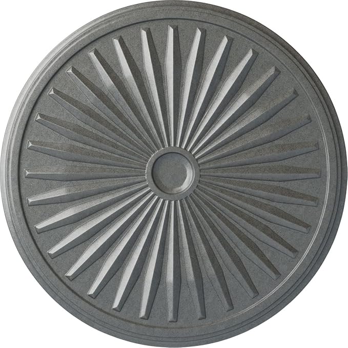 Ekena Millwork CM33LEPLS Leandros Ceiling Medallion, Platinum, 33 1/8"OD x 3 1/2"ID x 1 3/8"P