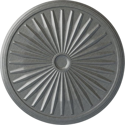Ekena Millwork CM33LEPLS Leandros Ceiling Medallion, Platinum, 33 1/8"OD x 3 1/2"ID x 1 3/8"P