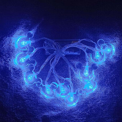 1.65m 10LEDs Decorative Cartoon Animal Mouse Night Mood Light Romantic Lamp for Home Indoor Bedroom Party Festival Décor (Blue)