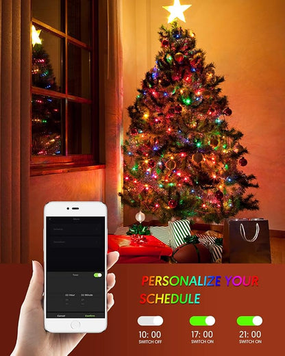 Avatar Controls 32.8ft Smart Christmas Lights Works w/Alexa Google, Color Changing LED Lights with Remote, Music Sync Fairy Lights with 20 Flash Modes, Plug in USB String Lights with Timer