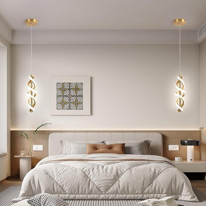 3 Packs Gold Pendant Light,4000K Modern LED Pendant Light for Kitchen,Adjustable Pendant Lighting Over Island Hanging Pendant Light Fixtures for Kitchen Dining Room Hallway(Gold, 3 Packs)
