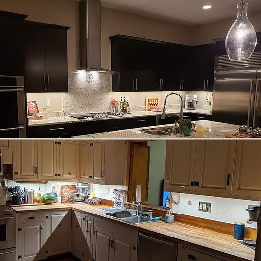 Litever Kitchen Under Cabinet LED Lighting Kit Plug-in, Super Bright, 6 PCS 12 Inches Light Bars, Daylight White, 31W 2000 Lumen, Perfect for Kitchen Cabinet Counter Shelf-(6 Bars Kit-5000K)