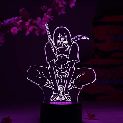 Otaku Lamps Itachi Uchiha Night Naruto – Anime Night Light, 16 Color RGB LED – Gift for Otaku