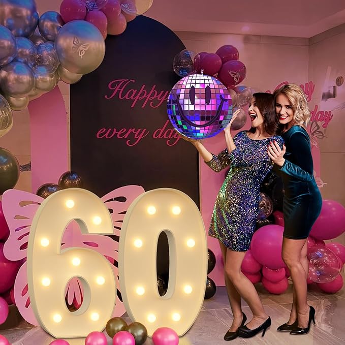 Light up Numbers 7, 3FT Giant Marquee Numbers for 7th 70th Birthday Decoration, Anniversary Party Decor, 2026 Graduation Decoration,Pre-Cut Foamboad Kit