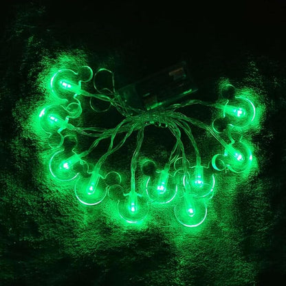 1.65m 10LEDs Decorative Cartoon Animal Mouse Night Mood Light Romantic Lamp for Home Indoor Bedroom Party Festival Décor (Green)