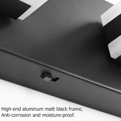 SOLFART Bathroom Vanity Lights, Adjustable Black Matt Black Vanity Light for Bathroom,LED Light Fixtures Over Mirror,5 Color Temperature 4 Lights 5CCT