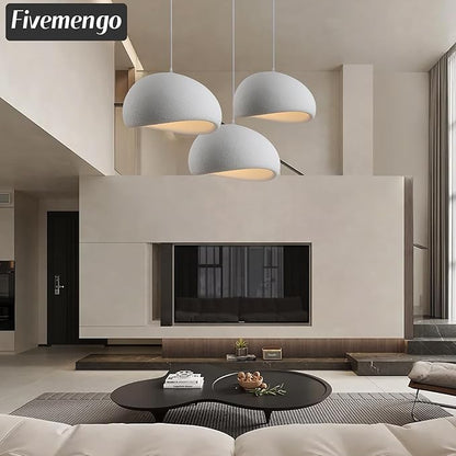 19.7in Wabi Sabi Pendant Light, Kitchen Island Lighting Fixture Ceiling Mount Japanese Lamp Japandi Chandelier for Dining Living Room Hallway Bedroom Restaurant Hanging Lamp, White 1 Pack