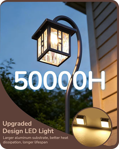 EDISHINE Low Voltage Landscape Lighting, 3W 185LM Oil-Rubbed Bronze Outdoor Landscape Path Lights for Garden Driveway, Die-Cast Aluminum, 50,000H Integrated LED, 4-Pack