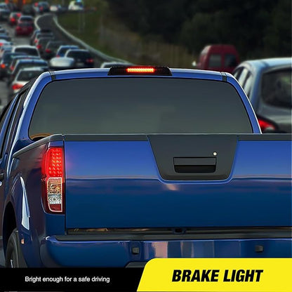 Nilight Third Brake Light Tail High Mount 3rd Stop Cargo Reverse Lights Smoked Lens Compatible with Nissan Titan 2004-2015 Nissan Frontier 2005-2016 Pickup Truck Rear Cab Lamp