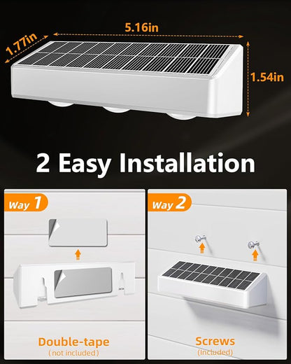 JOFIOS Solar Fence Lights Outdoor, 9 Fixed Colors ＆ Color Changing Fence Lights Solar Powered Waterproof IP65 Dusk-to-Dawn LED Deck Lighting for Patio, Railing, Pool, Porch, Backyard, Wall, 12 Pack