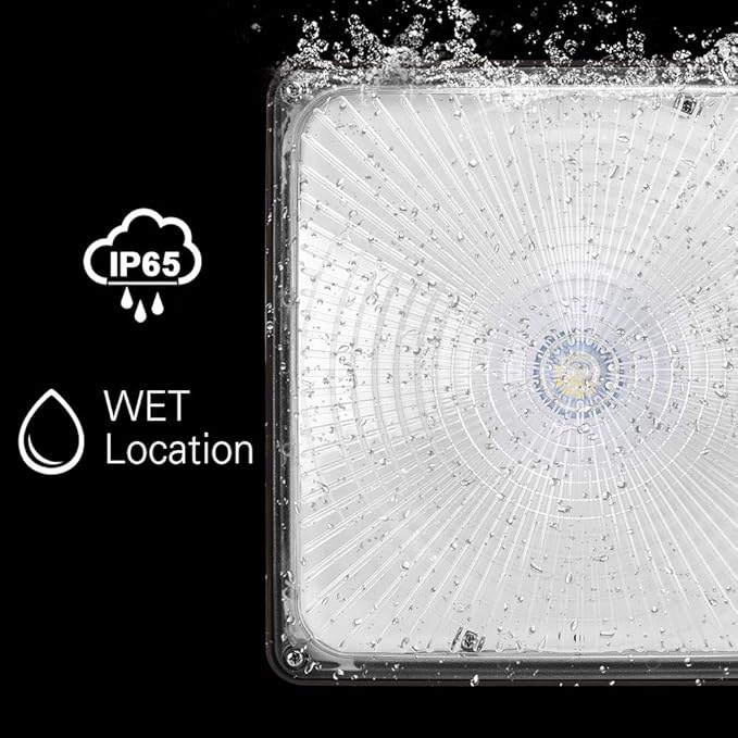 Konlite 40W LED Canopy Area Light - 175W HID/M.H. Equivalent - Bronze - 5450 LM - 6 Pack - 5000K - 120-277V - UL, Idea for for Gas Station, Gym, Warehouse, Shop, Underpass, Loading Dock