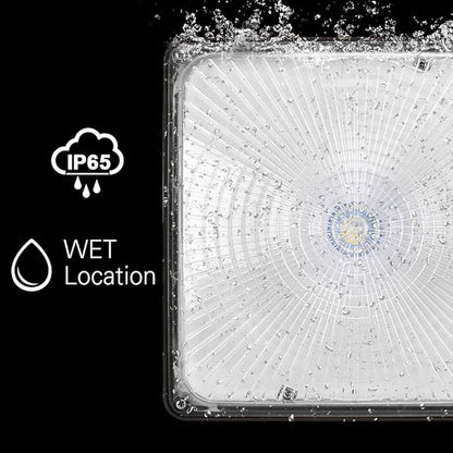 Konlite 40W LED Canopy Area Light - 175W HID/M.H. Equivalent - Bronze - 5450 LM - 6 Pack - 5000K - 120-277V - UL, Idea for for Gas Station, Gym, Warehouse, Shop, Underpass, Loading Dock