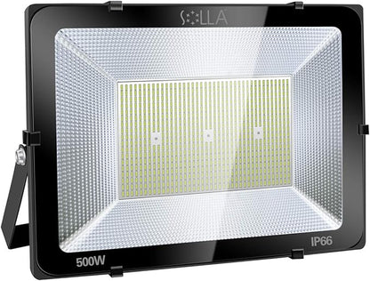 500W LED Stadium Flood Light Outdoor, 2750W Equivalent, 40000LM Super Bright Exterior Security Light, IP66 Waterproof, 6000K Daylight White, Commercial Light for Sports Fields and Counts