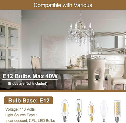 Crystal Chandelier Light Fixture, Modern K9 Crystal Chandeliers for Dining Room 4-Lights Nickel Pendant Ceiling Light Fixture for Entryway Kitchen Island Bathroom Bedroom Living Room, H 21" x W 17.7"