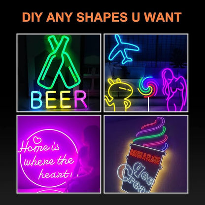 YM E-Bright Purple Led Neon Strip Light Without Power Supply, 5M 16.4Ft 600SMD Silicone Rope Lamp for Signboard Bar Home Building Indoor Outdoor Decoration Waterproof Flexible DC12V