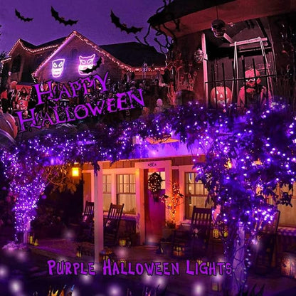 Brizled Purple String Lights, 33ft 100 LED Christmas Lights Outdoor, Connectable Purple String Light 120V UL Certified Christmas Tree Light, Indoor Xmas Light for Xmas Tree Easter Halloween Party Home