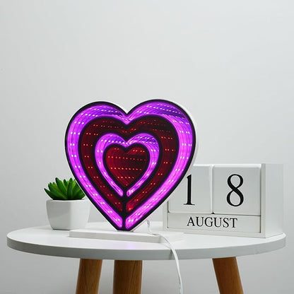 Light Up Your World! Wireless Express Neon Art Signs (5 Unique Styles) - Desktop & Wall Décor. Perfect for Bedrooms, Dorm Rooms, Office (Heart)