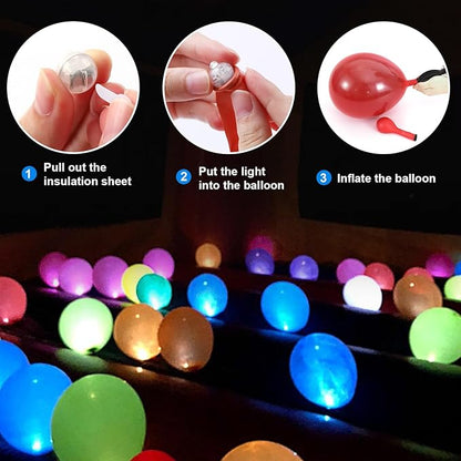 ZGWJ LED Lights, 100pcs Mini for Party Decorations, Light up Balloons, Paper Lanterns, Easter Eggs, Birthday, Wedding, Halloween, Christmas