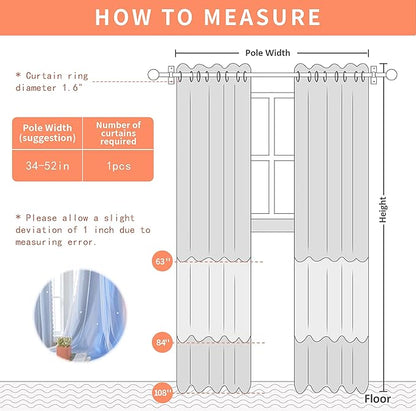 XiDi Blackout Curtains for Girls Bedroom Decor, Ideal for Kids Room with Unicorn Theme Princess Room Decor 63 inches Length Curtains 2 Panels Set Pink/Grey/Blue