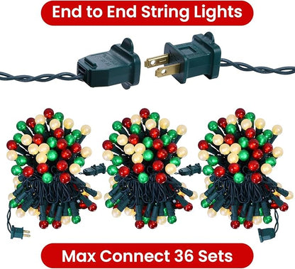 Fairy Globe String Lights - 70 LED, 19FT, Multicolor - UL Certified for Indoor/Outdoor Use - Christmas, Bedroom, Party, Tree, Holiday Decor