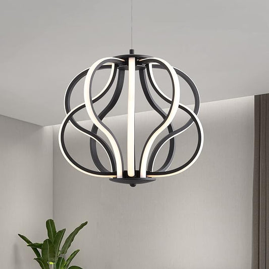 Modern LED Chandelier Acrylic Design Adjustable Hanging Chandelier Easy Install Suitable for Dining Room Living Room Bedroom Kitchen and Corridor