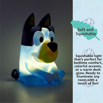 Bluey Squishy Night Light 6" LED Soft Mood Lamp for Decor, Kids Bedrooms, Collectors & Gift Giving