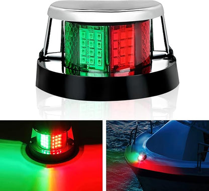 Nilight Marine Boat Navigation Light 24LED Red Green LED Port Starboard Signals Bow Lights 12V Waterproof for Skeeter Yacht Pontoon Speedboat Sailboats Fishing Boats