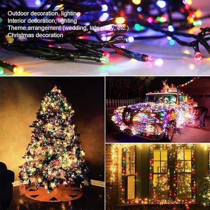 Christmas String Lights - 320 LEDs 35m/115ft Memory Function 8 Modes End-to-End Plug in Outdoor Waterproof Decorative Fairy Twinkle Indoor Xmas Tree Lights String for Home/Patio/New Year - Colorful