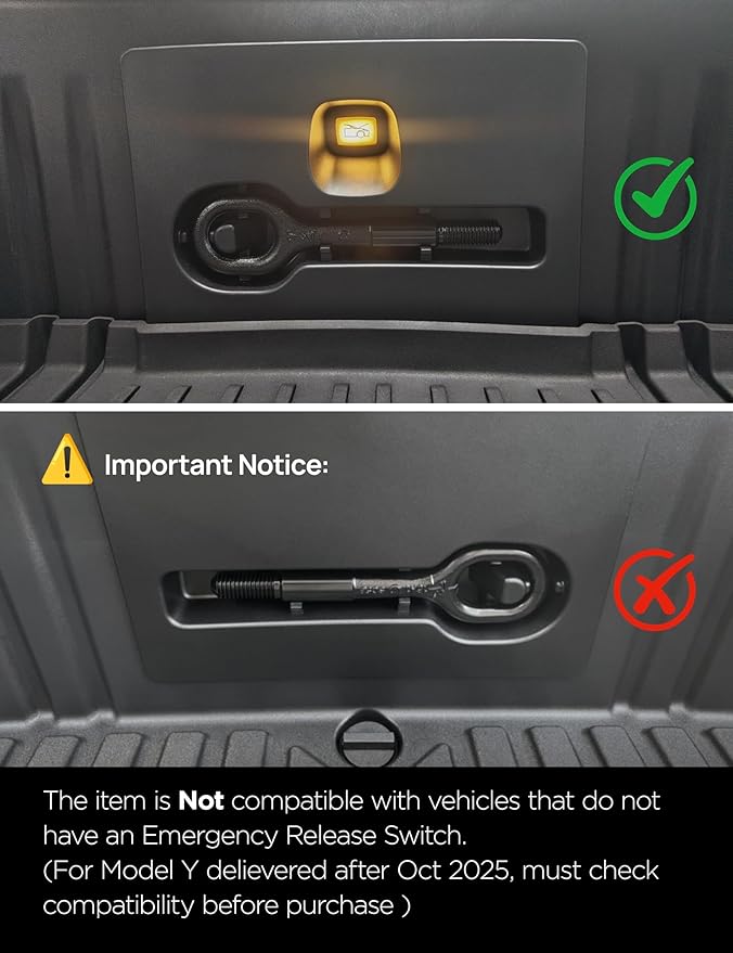 TPARTS Frunk LED Light Strip for Tesla Model Y Juniper 2025, Flexible Silicone Waterproof Interior Lighting Bar,Tool-Free Installation Tesla Front Trunk Accessories Intelligent Ambient Lights