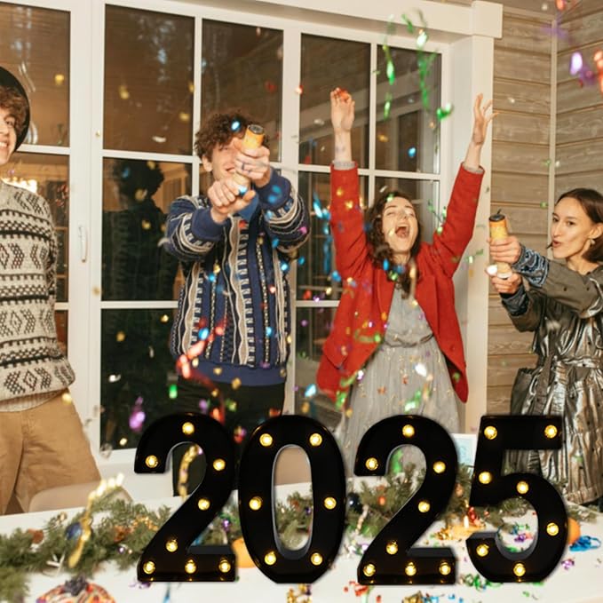 LED Marquee Numbers, 8.58 Inch Led Light Up Numbers for Party, Small Light Up Letters, Battery Powered Lighted Number for Table, Birthday, Night Light, Christmas or Home Decor (Black, Number 0)