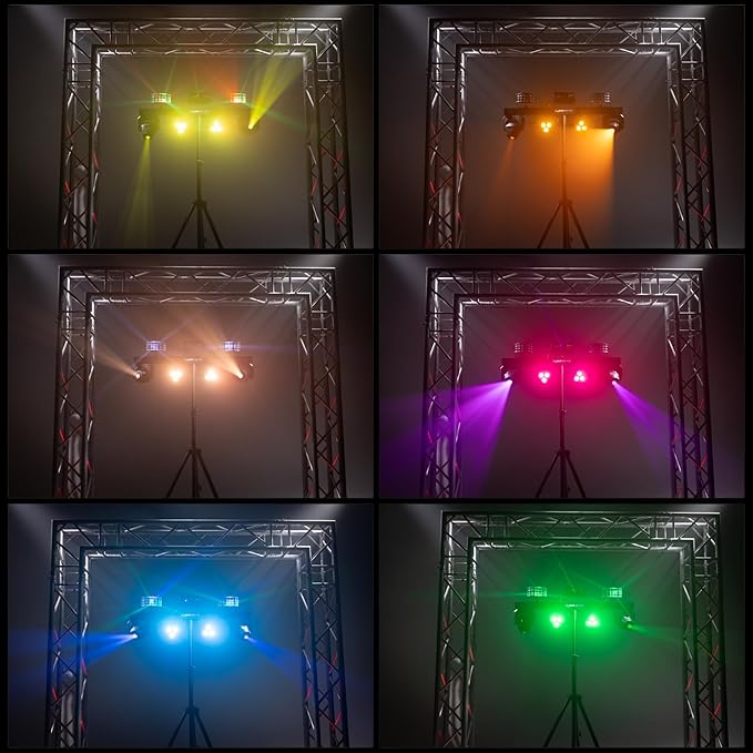 CHAUVET DJ – GigBAR Move + ILS 5-In-1 Lighting System | Moving Heads, Derbies, Washes, Laser & Strobe on One Bar | ILS Compatible | RF Remote, Tripod & Carry Bags Included