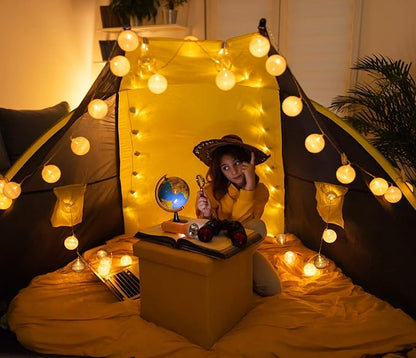Cobus CozyHome Lantern String Lights Outdoor - 20 Lantern LEDs & 23 ft with 8 Modes | Warm White Outdoor Lampion String Lights Electric Lighting 23 ft Christmas Light