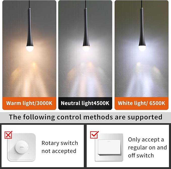 3 Pack Modern Black LED Pendant Light, Kitchen Island Ceiling Hanging Lights, Teardrop Bubble Crystal, 3 Color 2700K/4500K/6500K, Bedside Small Chandeliers Lamps for Bar, Dining Room, Hallway, Foyer