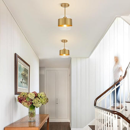 7" Modern Pendant Lights Kitchen Island, Farmhouse Pendant Light with Durable Metal Shades,Farmhouse Pendant Lighting for Kitchen Island Living Room Hallway