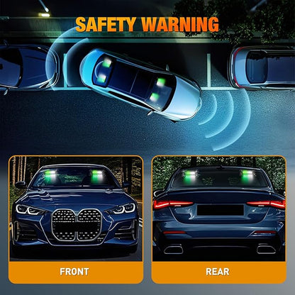 Nilight 12LED Emergency Strobe Traffic Advisor Light Bar 2 in 1 Green White Dash Warning Safety Flashing Lights Front/Rear Windshield Construction Lights for Trucks Cars Plow Police Vehicles