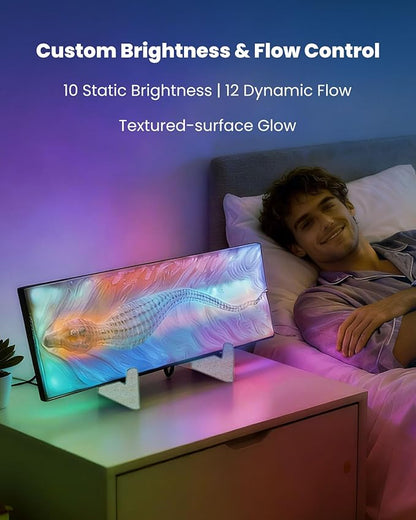 Nobiggie Crocodile Texture RGB Ambient Lighting, Artistic Color Changing LED Mood Light, Decorative Accent Light for Bedroom, Living Room & Modern Home Decor