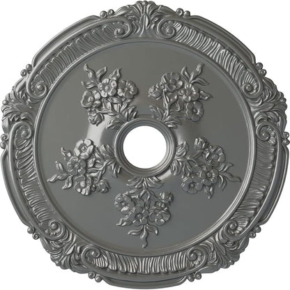 Ekena Millwork CM26ATSLS Attica with Rose Ceiling Medallion, Silver, 26" x 3-3/4" x 1-1/2"