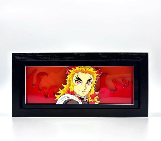 Rengoku Light Box - Demon Slayer – Anime Lamp Figure Night Light – 3D Anime Room Décor Gift for Otaku