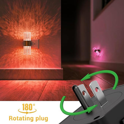 L LOHAS LED Night Light, Night Lights Plug into Wall, 10-Color RGB Change Nightlights,10/50/100LM Adjustable Automatic Nightlights Pulg in with Dusk to Dawn Sensor for Room Bathroom Hallway