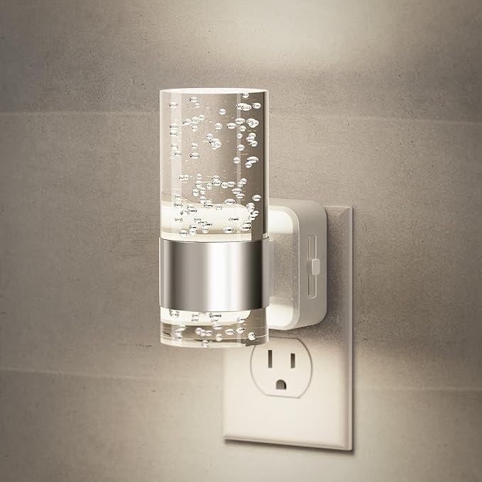 JandCase Night Light, Night Lights Plug into Wall,LED Nightlight with Adjustable Brightness, 5000K，Automatic Night Light Plug in with Auto Light Sensor for Bathroom Hallway Room Decor